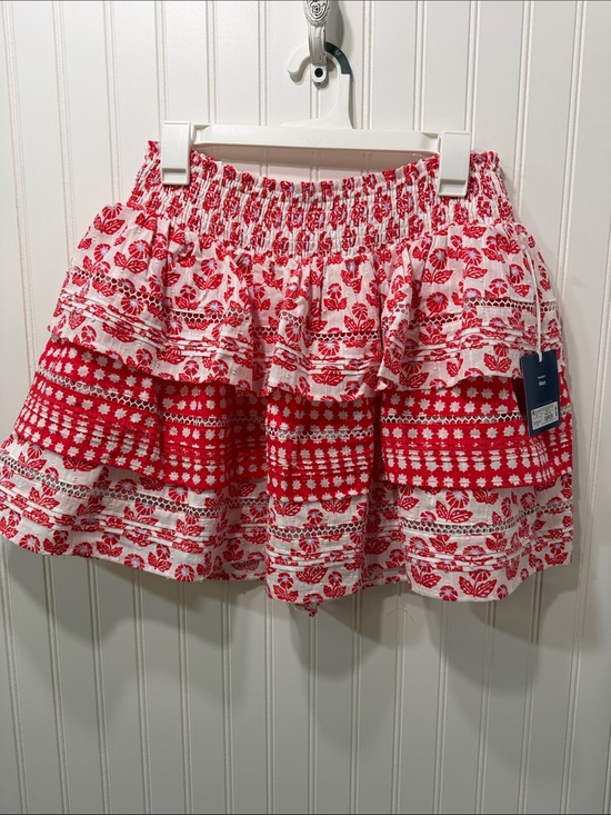 Roller Rabbit Dresses & Skirts - Roller Rabbit Red and White Tiered Floral Mini Skirt size M